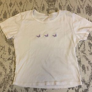 John Galt(Brandy) Top with butterflies